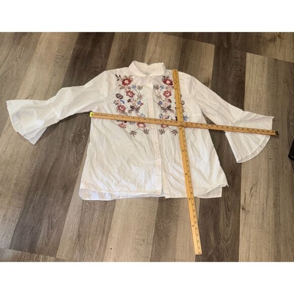 Charter Club Embroidered Relaxed Fit Shirt Size 16 - Picture 7 of 7